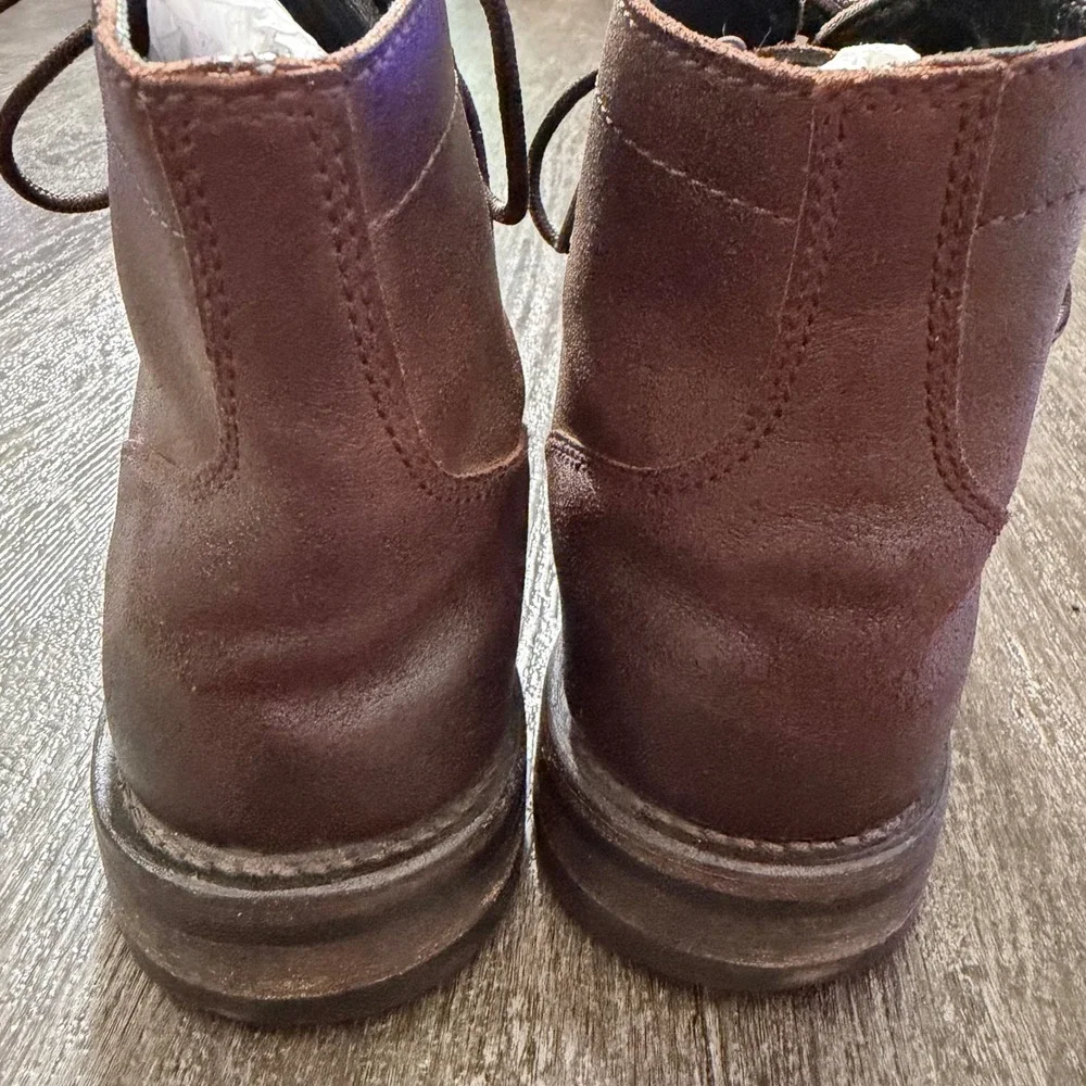 Thursday Boot Co Captain Boot Men Size 8 Dark Brown Leather Lace Up Cap Toe